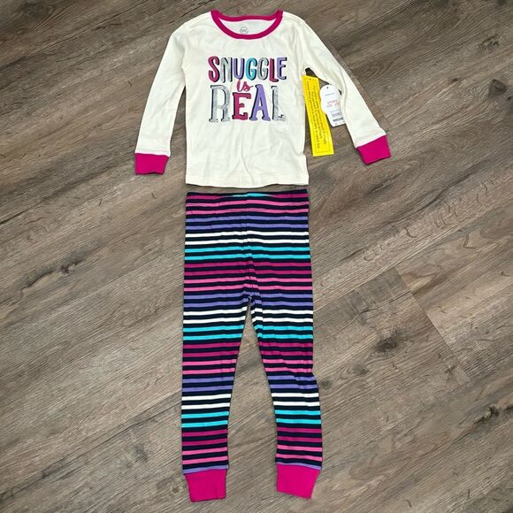Wonder Nation Toddler Girl Long Sleeve Pajama Set Size 2T - Picture 1 of 6